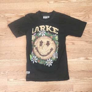 EUC Women's Market RW Black Graphic Smiley T-Shirt, Size S